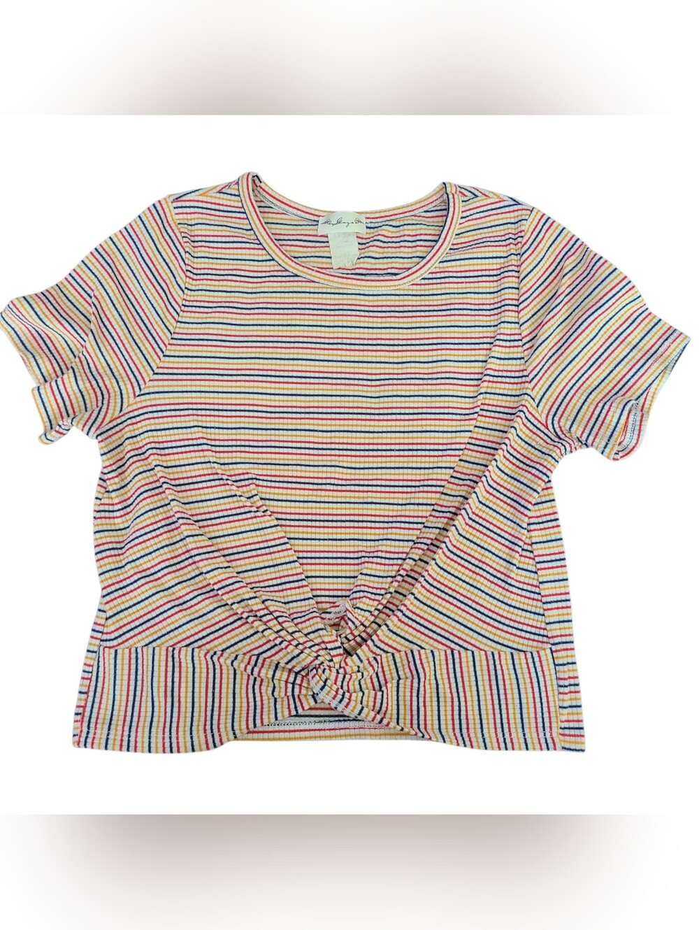 GAZE | STRIPE KNOT TOP | SIZE XS - Picture 2 of 12